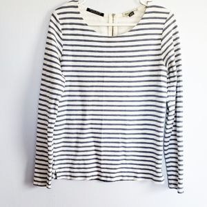 Maison Scotch Blue & White Striped Top SZ 1/Small